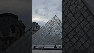 Louvre Museum Courtyard & Glass Pyramids