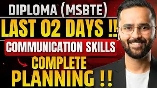 LAST 2 DAYS Strategy !! Communication Skills COMPLETE Planning | DIPLOMA MSBTE | Pradeep Giri Sir