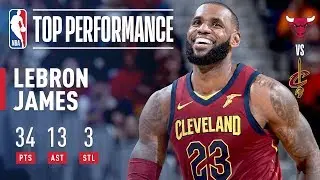LeBron James Starts at Point Guard and Leads Cavs to Win Over Bulls | 34 Points, 13 Assists