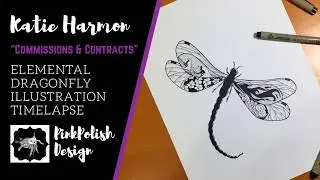 Elemental Dragonfly Illustration Timelapse and Tips to Avoiding Commission Catastrophes