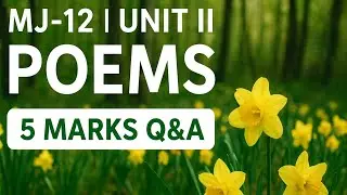 VBU SEM-6 MJ-XII |5MARKS EXPECTED QUESTIONS ⁉️📑|UNIT -II| #vinobabhaveuniversity 