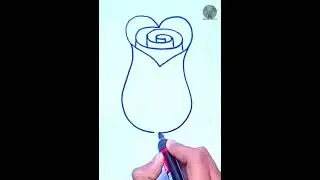 Rose ||Rose drawing easy || Rose day #shorts #rose #roseday #easydrawing