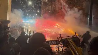 Chaos in Georgia: Anti-Russia Protesters Fire &lsquo;Fireworks Gun&rsquo; at Riot Police!