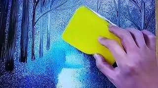 Comb painting technique