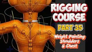Rigging with Advanced Skeleton - Part 35 - Weight painting shoulder and chest