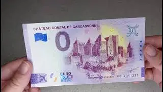 LA MIA NUOVA BANCONOTA SOUVENIR DA COLLEZIONE DA ZERO EURO DI CARCASSONNE FRANCIA BANKNOTE FRANCE