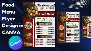 How to design food menu flyer in CANVA | FOOD MENU FLYER DESIGN IN CANVA | CANVA TUTORIAL