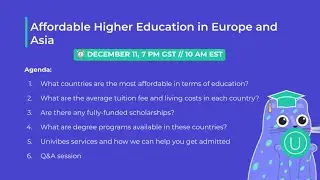 Affordable Higher Education in Europe and Asia