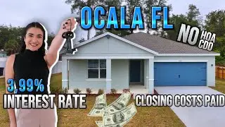 OCALA FL: Affordable New Construction House | 3.99% Lowest Rate |Closing Costs PAID | No HOA, NO CDD