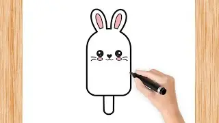 HOW TO DRAW CUTE ICE CREAM RABBIT
