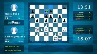 Chess Game Analysis: shahidsyed13541 - Reece Brand, 1-0 (By ChessFriends.com)
