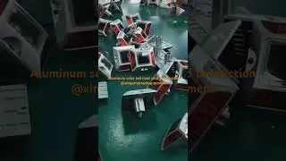 Larger size aluminum solar led road stud mass production line #roadconstruction #roadsafety #solar