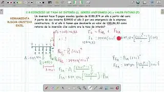 78 HERRAMIENTA BUSCAR OBJETIVO PARA RESOLVER UN EJERCICIO DE TASA DE INTERÉS i Y SERIES UNIFORMES