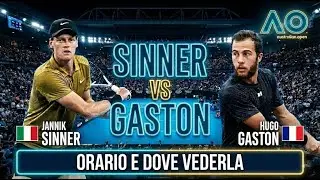 Sinner-Gaston, Australian Open 2026: a che ora e dove vederla in diretta tv e streaming