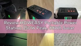 Review HOWEASY Portable Power Station 150W Peak, 88Wh Solar Generator, Lithium Battery Power with 11