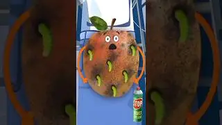Emergency apple surgery and insect removal #asmr #fruitsurgery #unitedstates #animation