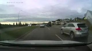 Road Rage of a black Jeep
