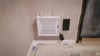 Router box, shelf, and modem enclosure. How to hide a modem. Wi-Fi router box.
