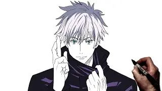 How To Draw Gojo (Infinite Void) | Step By Step | Jujutsu Kaisen