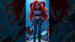 Слияние Принцесс с ХАРЛИ КВИНН #ai #disney #edit #aiart #dccomics #топ #shorts