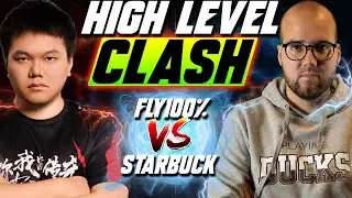 High level WC3 RTS game with commentary - Fly100% (ORC) VS Starbuck (HU) - WC3 - Grubby