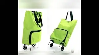 Carrinho Para Compras Dobravel Sacola Com Rodas Shopbag GlobalMix GT083