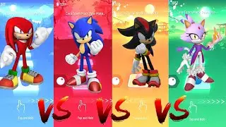 Knuckles vs Sonic vs Shadow vs Amy Rose | Tiles Hop Edm Rush