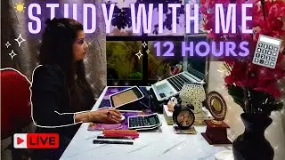Late Night Study With Me | Pomodoro Timer | Rain & Thunder Sounds | Exam Prep 2025
