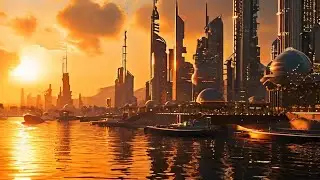 Futuristic Sunsets |Cyberpunk | Futuristic Cities | Ethereal | Drone | Highrise | Skycrapers