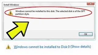 Исправление 2024: «Установка Windows на этот диск невозможна. Диск имеет стиль разделов GPT».