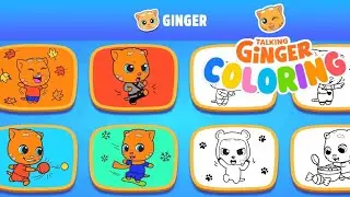 TALKING GINGER COLORING NEW UPDATE ANDROID GAMEPLAY EP 2