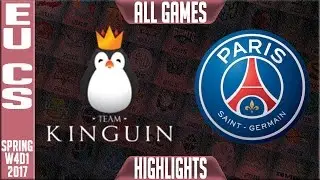 PSG vs Team Kinguin Highlights All Games - EUCS Week 4 Spring 2017 - PSG vs KNG All Games