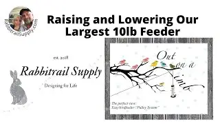Raising and Lowering our largest 10lb Bird Feeder using, Out on a Limb Pulley System