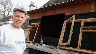 How To Build A Solid Workshop 09 - 20'x10' 6mx3m - Window Restoration Pt 2
