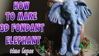How To Make 3D Fondant Elephant. Time-lapse.