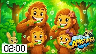 Brushin' Like Sasquatch Magic Toothbrush Timer | 2 Minute Bigfoot Toothbrushing Song for Kids