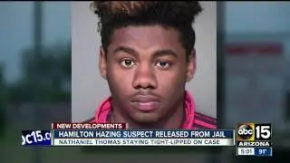 Nathaniel Thomas released from jail in Hamilton hazing case