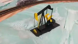Walthers 933-3170 Walking Beam-Horse Head Oil Pump, HO Scale test run and fit check