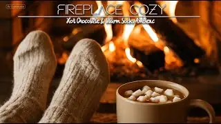 Cozy Fireplace Night 🔥 Hot Chocolate & Warm Socks Ambience