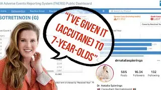 Dermatologist Dr. Natalia Spierings gives Accutane to 7-year-old kids, lies about long-term effects
