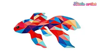 Colorful Geometric Fish 🐟 | Little Artist