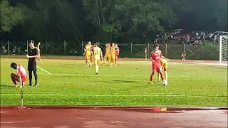 Brunei 1 vs Sabah 3 Referee reference, Sabah player jersey 29 tackled by Brunei player jersey 21)