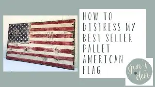 How to distress an American Flag to make it look old.