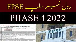 FPSE Roll No slips announcement for Phase 4  2022 download