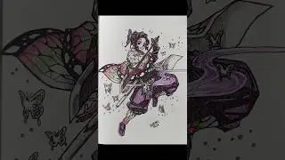 Shinobu Kochō, speed drawing #animedrawing #shinobu #demonslayer #anime #drawing #animeart #art #fyp