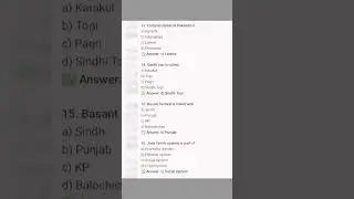 Pakistan Society and Culture MCQs | Most Repeated Questions | Patwari 
