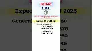 AIIMS CRE  2025 Cutoff | Lab Technician | MLT Paper #labtechnician  #aiimscre #cutoff