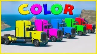 Learn Colors with Trucks and Fun Learning Vehicles 3D Cartoons for Children Video