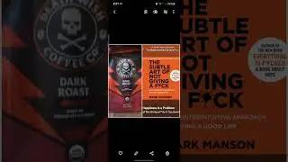 Good morning with death wish coffee! And a must read self help book by Mark manson!!
