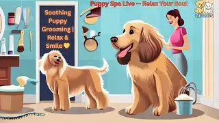 When Love Takes a Bath 🛁💖 | Relaxing Puppy Grooming Live Stream 🐾 | Calm Music & Pure Joy